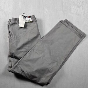 NEW 5.11 Tactical Pant Mens 38x32 Grey Relaxed Fit Cotton Canvas Workwear
